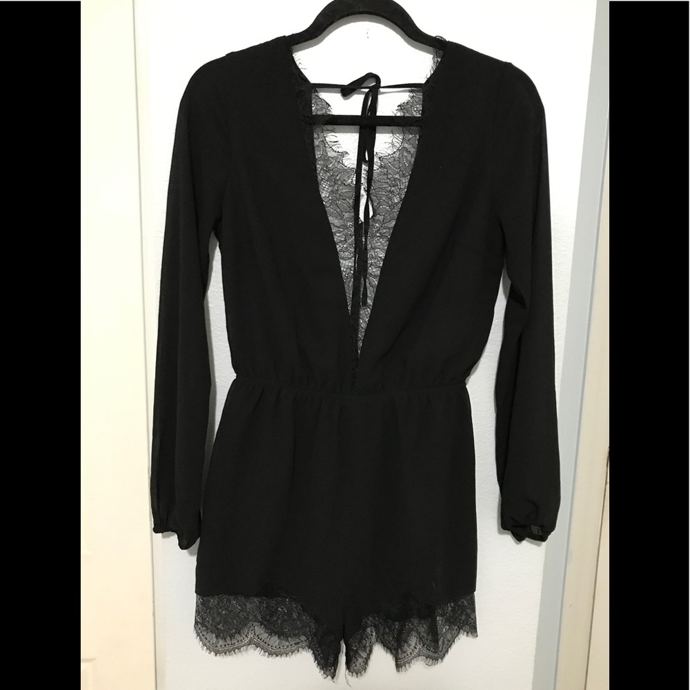 Black Lace Romper